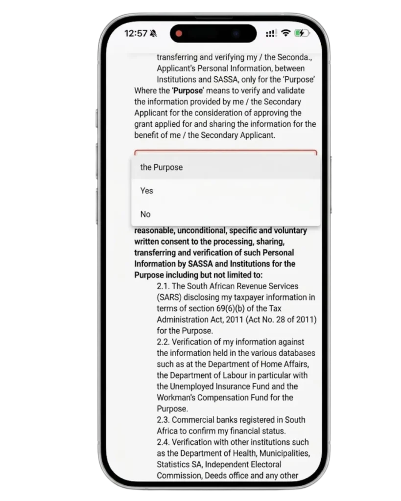 Step 3: Accept Declarations and Consent Step 3 Accept Declarations and Consent