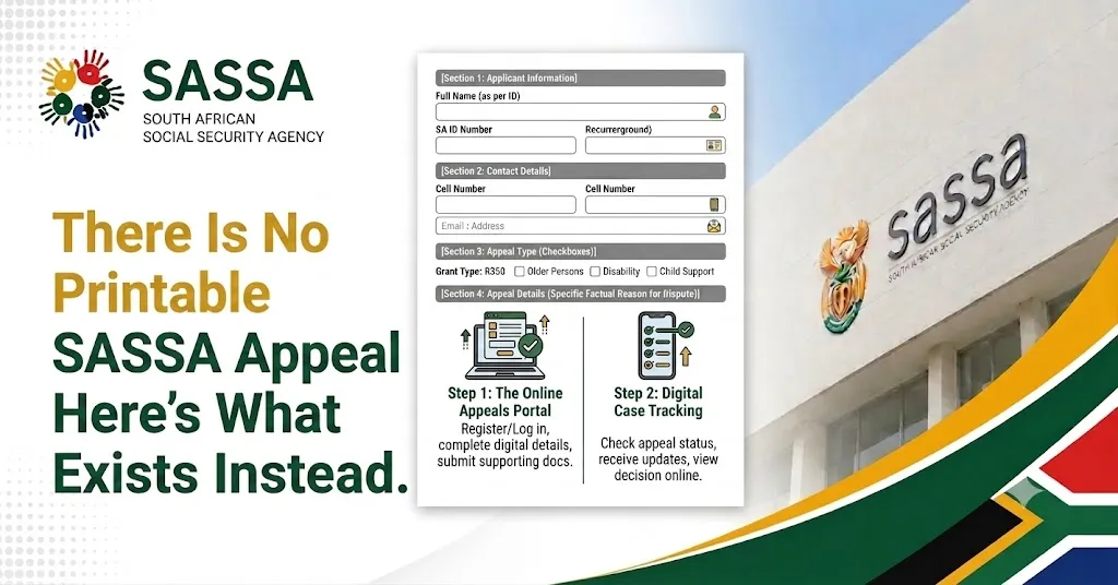 There Is No Printable SASSA Appeal Form Here's What Exists Instead There Is No Printable SASSA Appeal Form Here's What Exists Instead